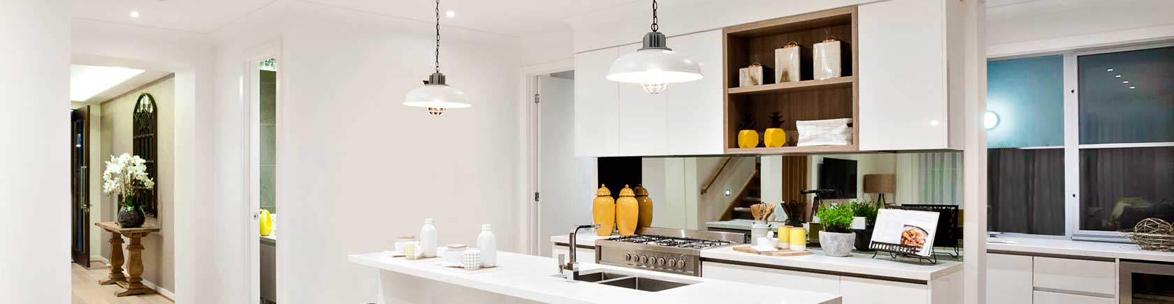 Electrical lighting and appliances in a kitchen